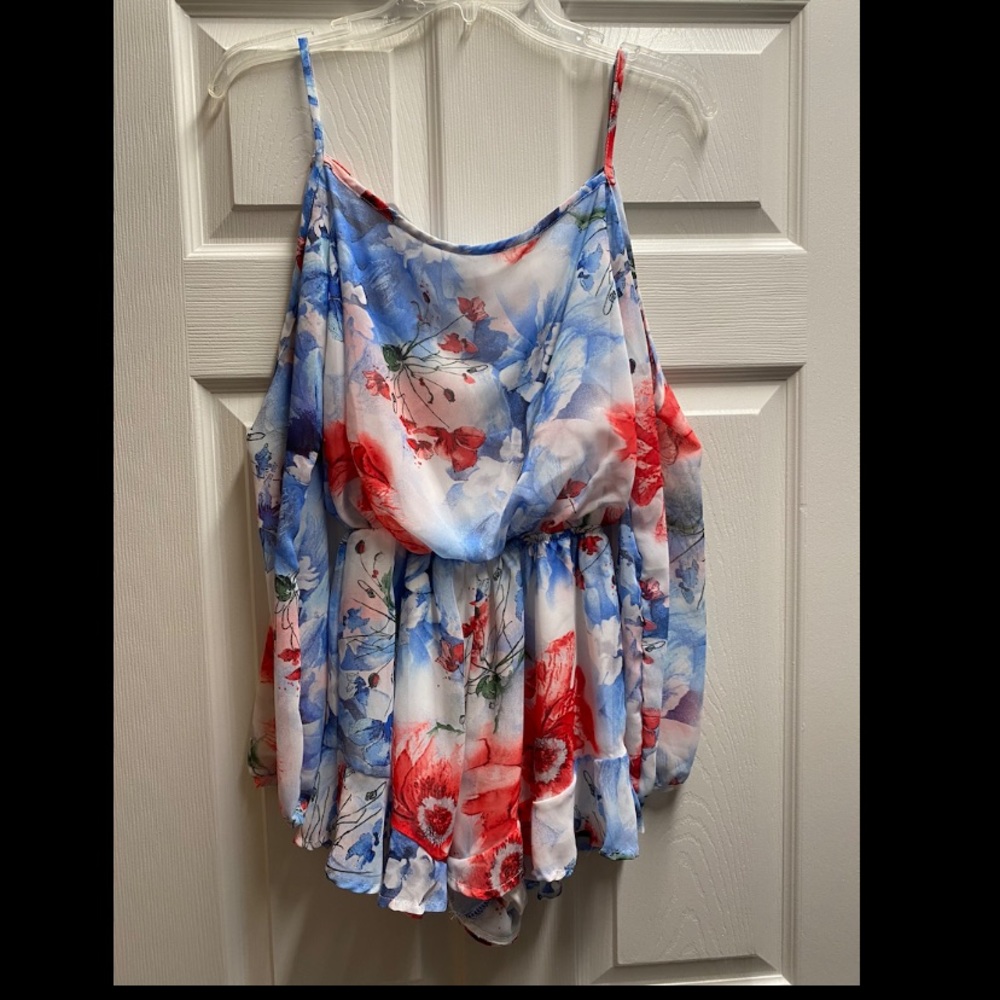 Cold shoulder romper